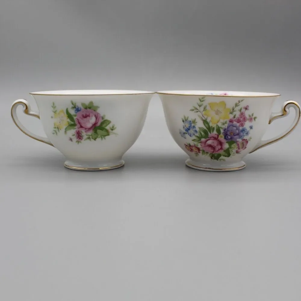 Floral Vintage Tea Cup & Saucers Set of 4 Spring Kingswood Occupied Japan